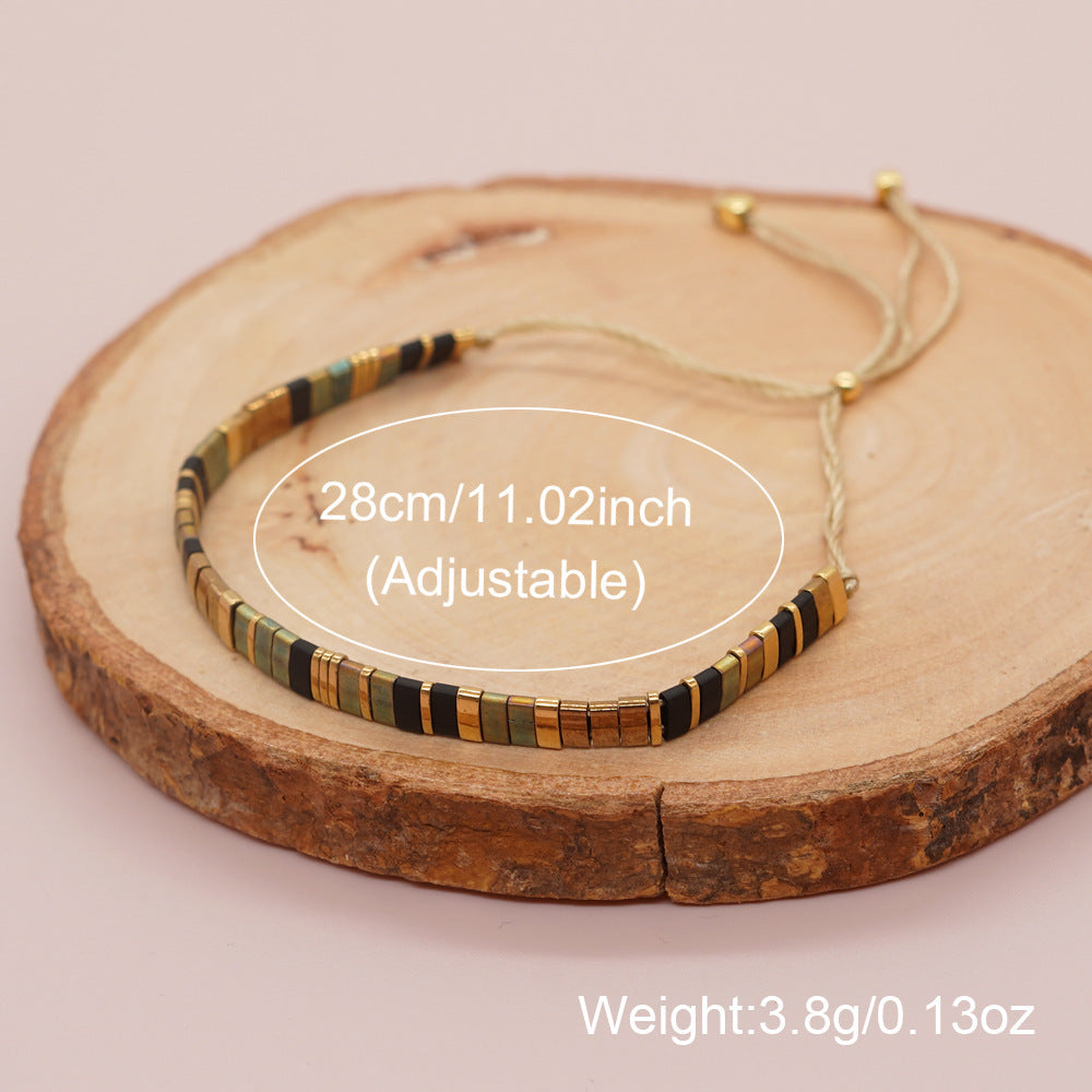 Handwoven Ethnic Glass Bead Bracelet