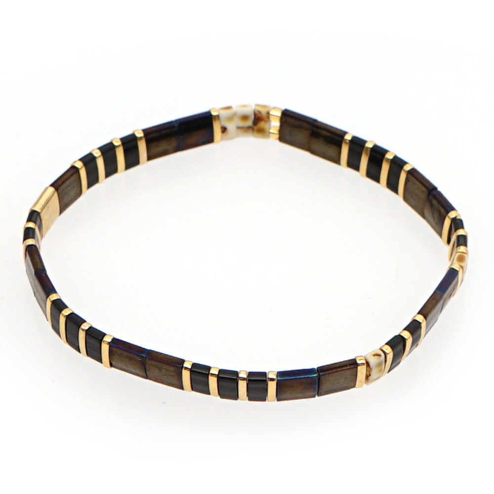 Handwoven Ethnic Glass Bead Bracelet