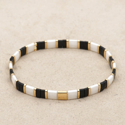 Handwoven Ethnic Glass Bead Bracelet
