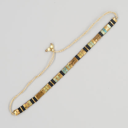 Handwoven Ethnic Glass Bead Bracelet