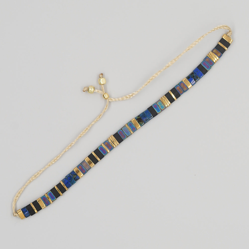 Handwoven Ethnic Glass Bead Bracelet