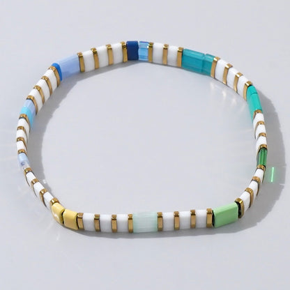 Handwoven Ethnic Glass Bead Bracelet