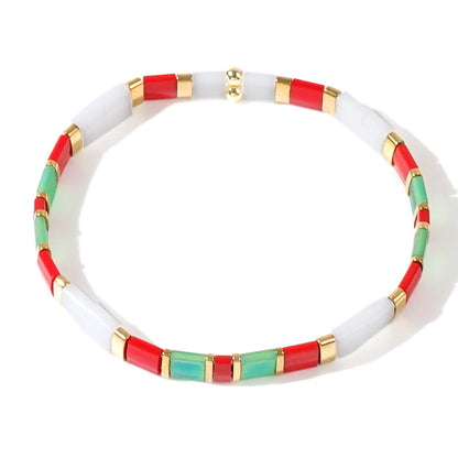 Handwoven Ethnic Glass Bead Bracelet