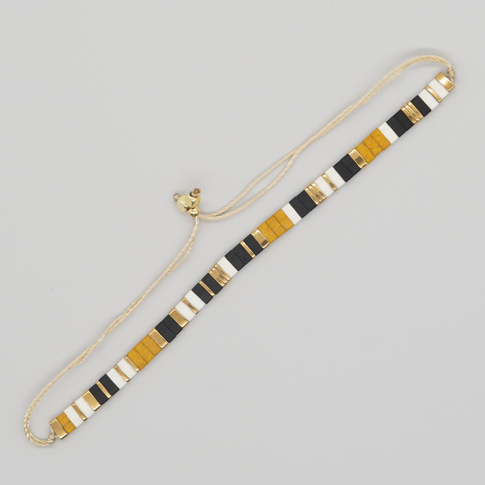 Handwoven Glass Bead Ethnic Bracelet