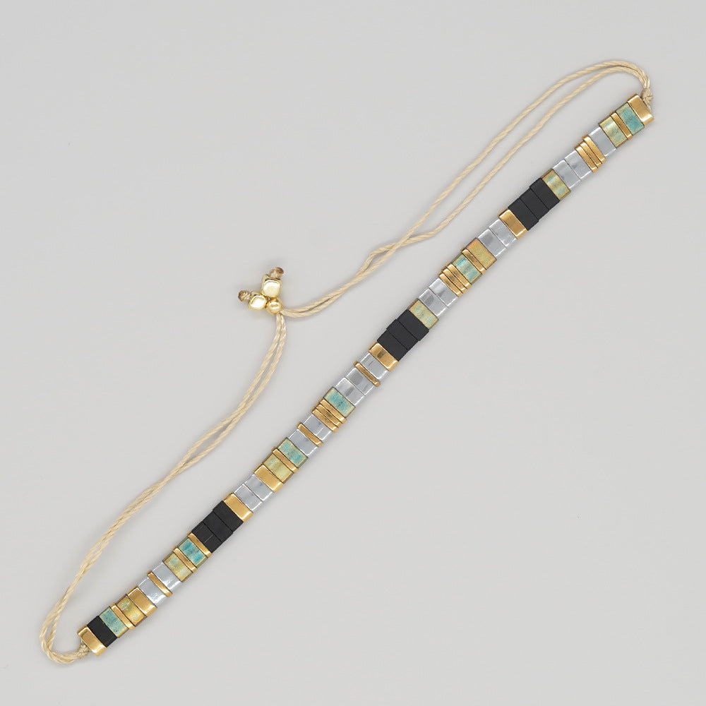 Handwoven Glass Bead Ethnic Bracelet