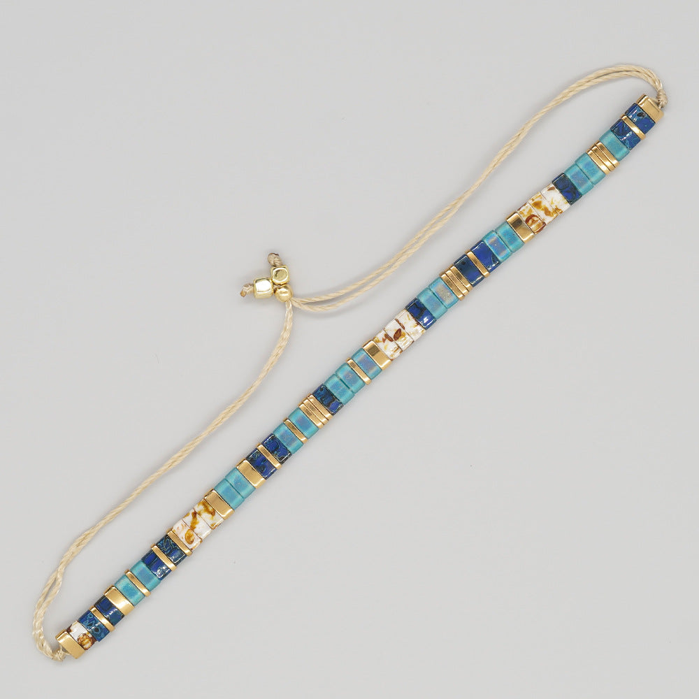 Handwoven Glass Bead Ethnic Bracelet
