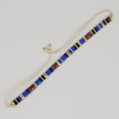 Handwoven Glass Bead Ethnic Bracelet