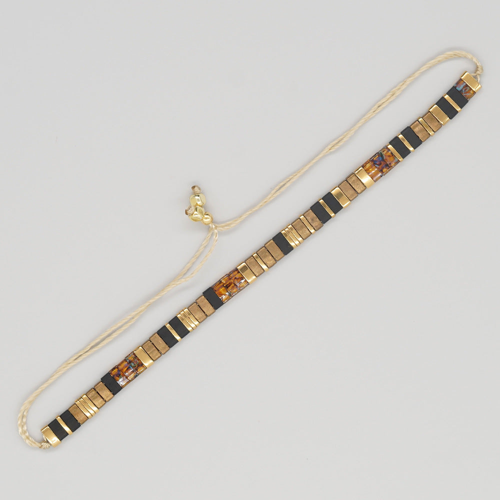 Handwoven Glass Bead Ethnic Bracelet