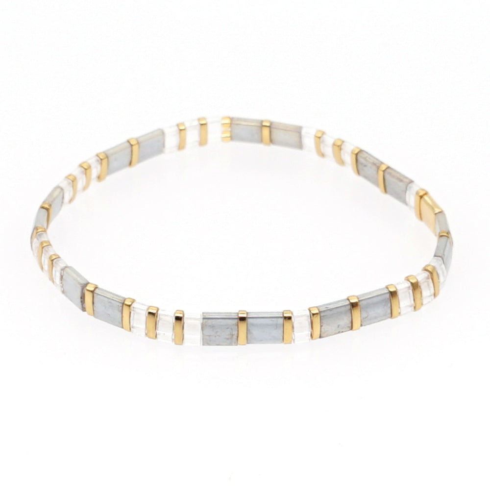 Handwoven Glass Bead Ethnic Bracelet