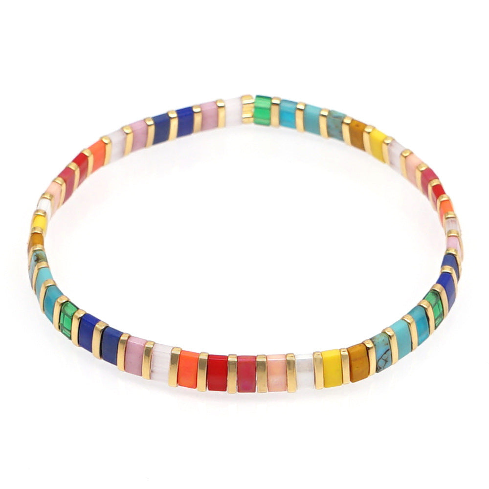 Handwoven Glass Bead Ethnic Bracelet
