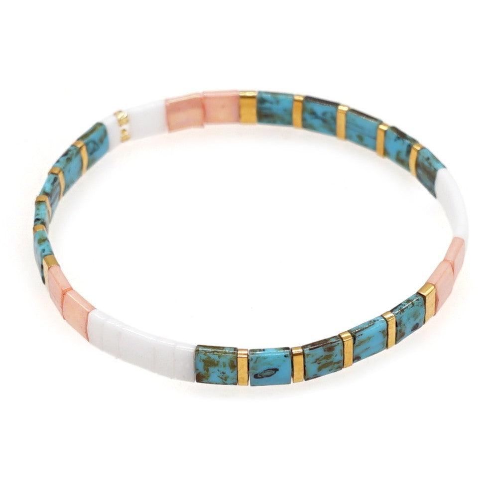Handwoven Glass Bead Ethnic Bracelet