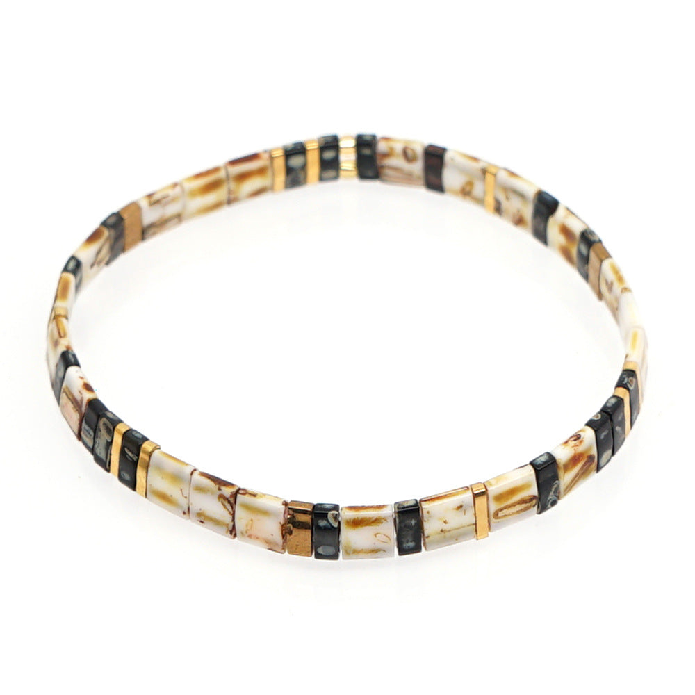 Handwoven Glass Bead Ethnic Bracelet
