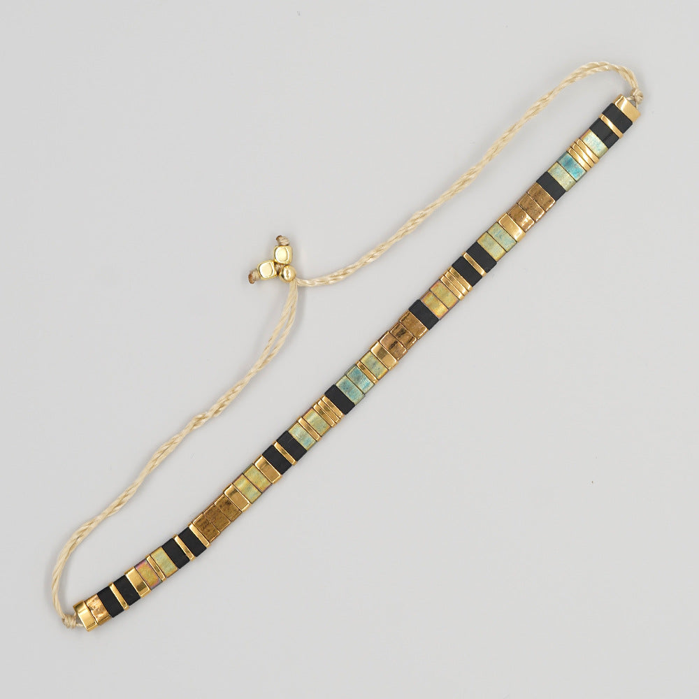 Handwoven Glass Bead Ethnic Bracelet