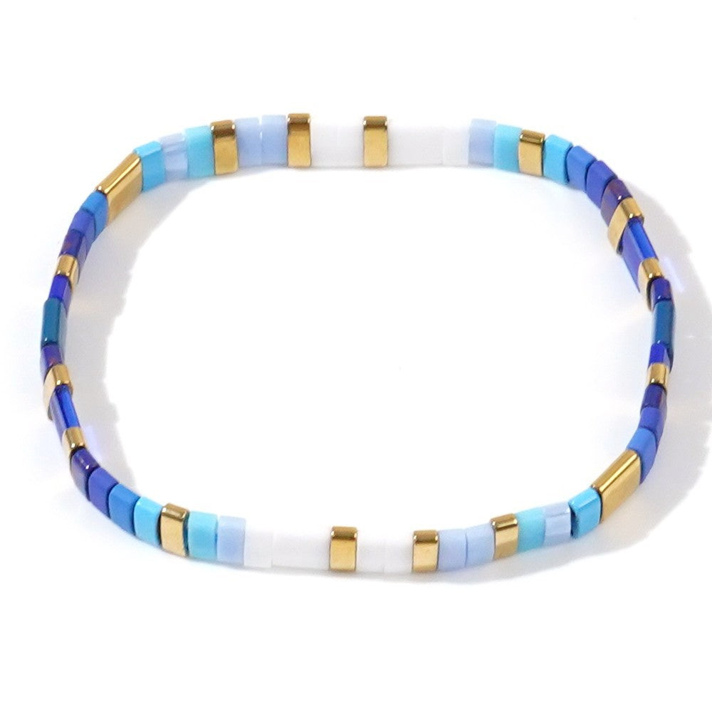 Handwoven Glass Bead Ethnic Bracelet
