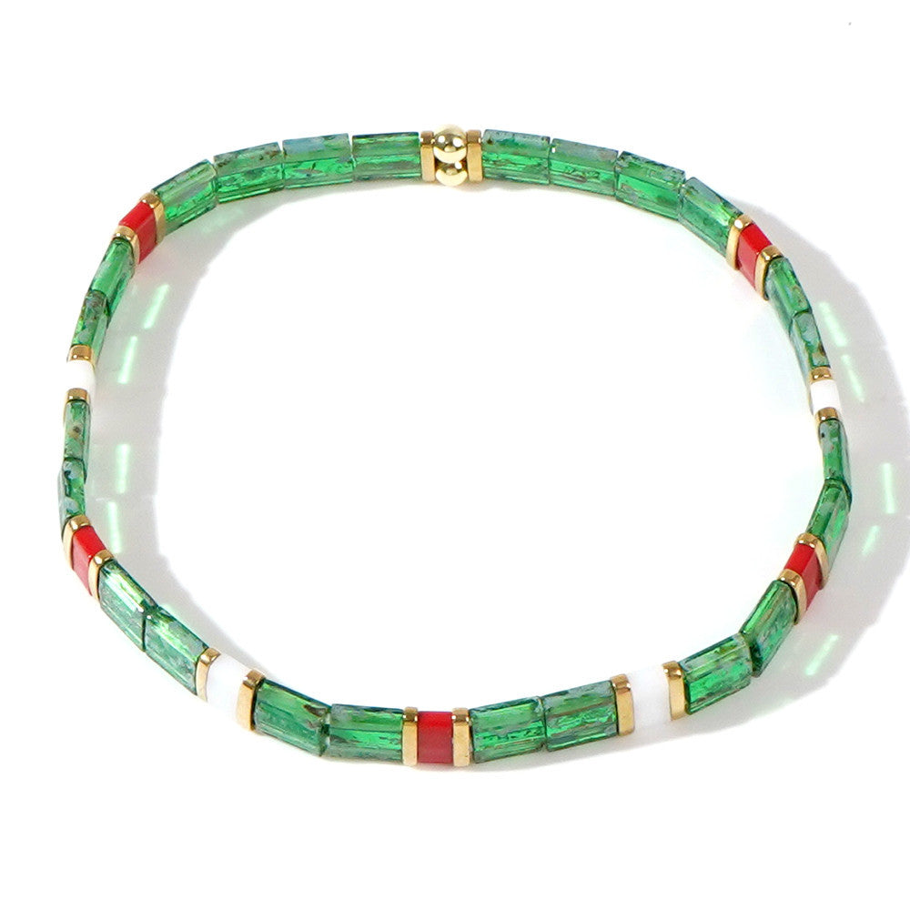 Handwoven Glass Bead Ethnic Bracelet