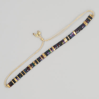 Handwoven Glass Bead Ethnic Bracelet