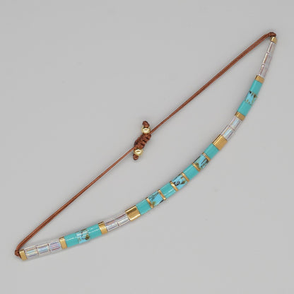 Handwoven Glass Bead Ethnic Bracelet