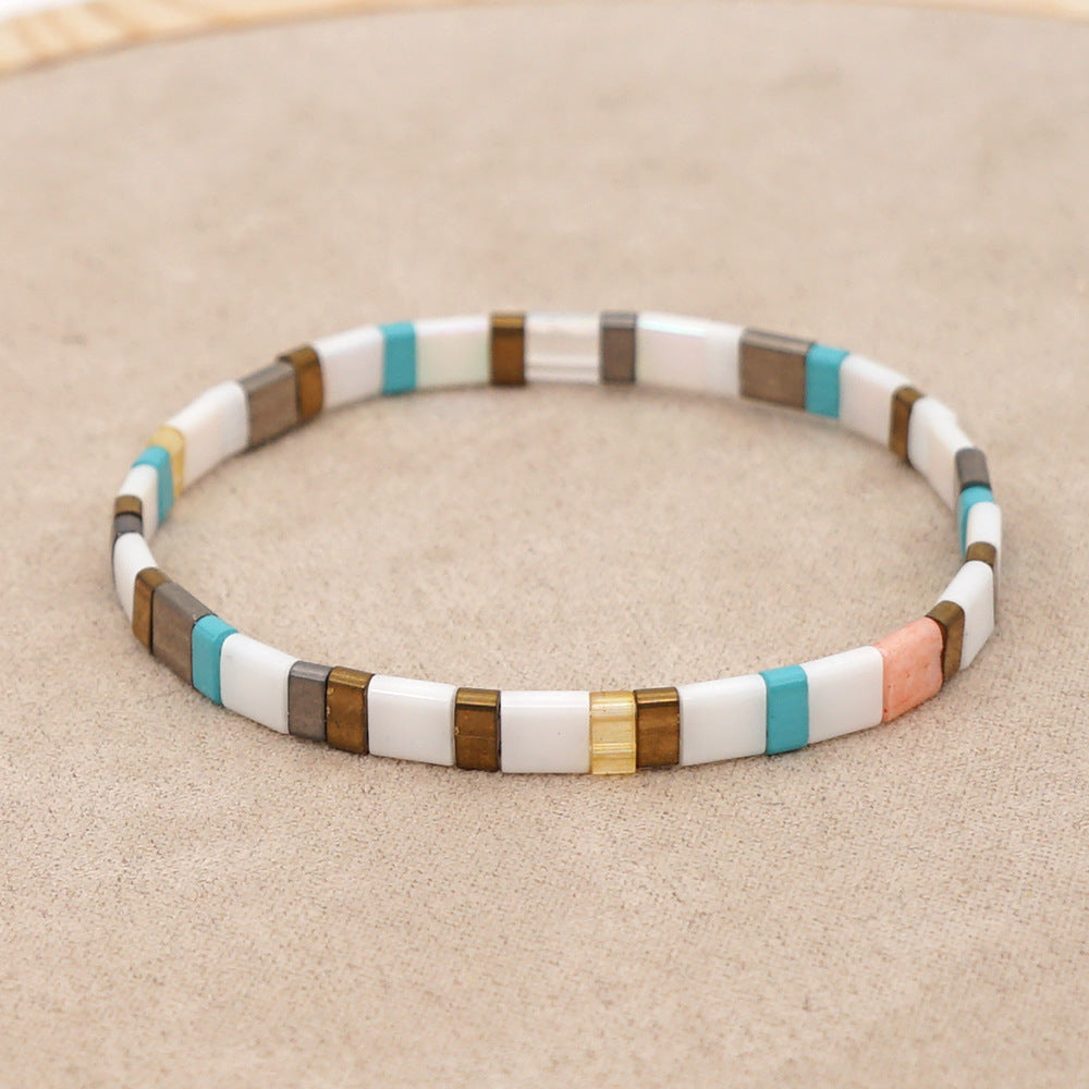 Handwoven Glass Bead Ethnic Bracelet