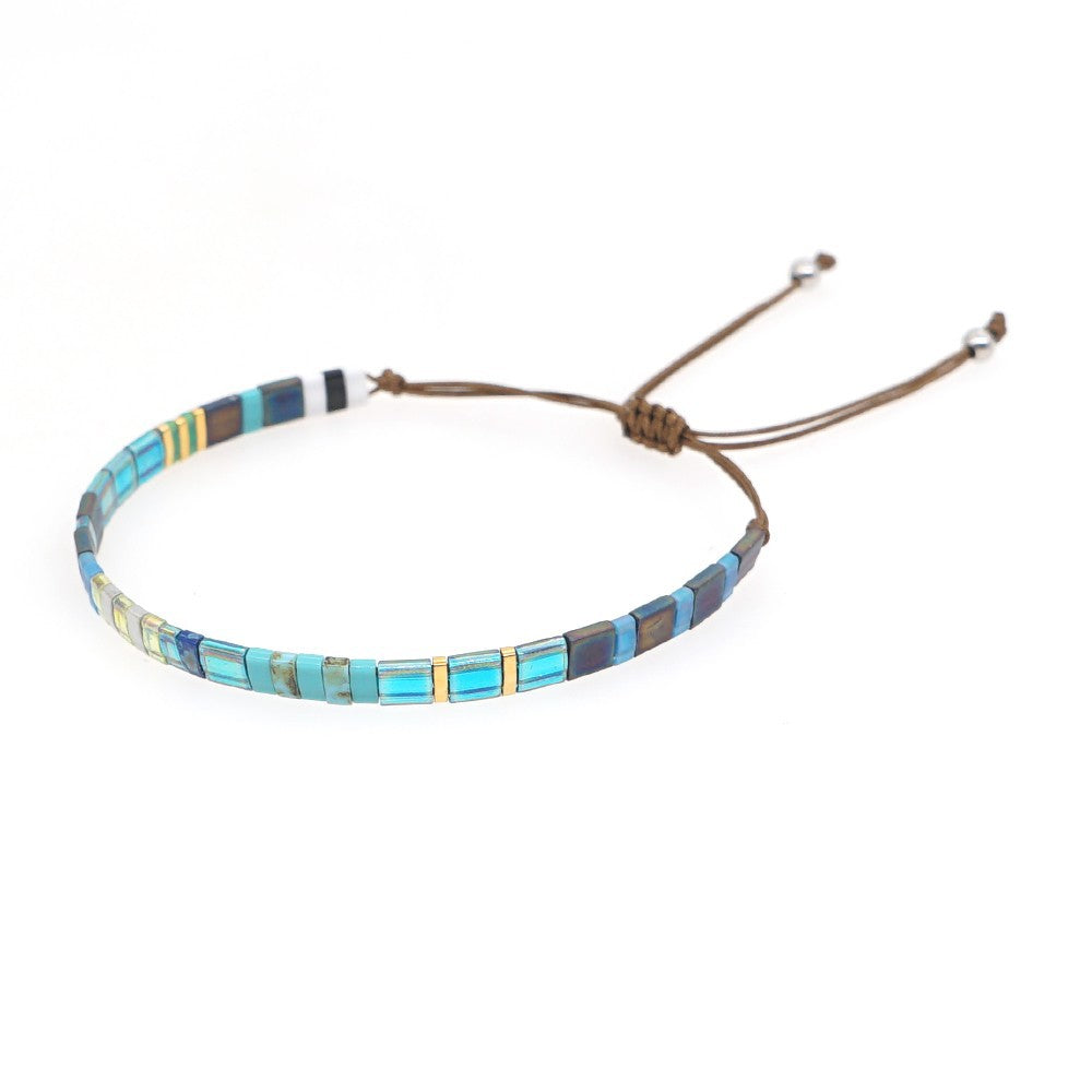 Handwoven Glass Bead Ethnic Bracelet