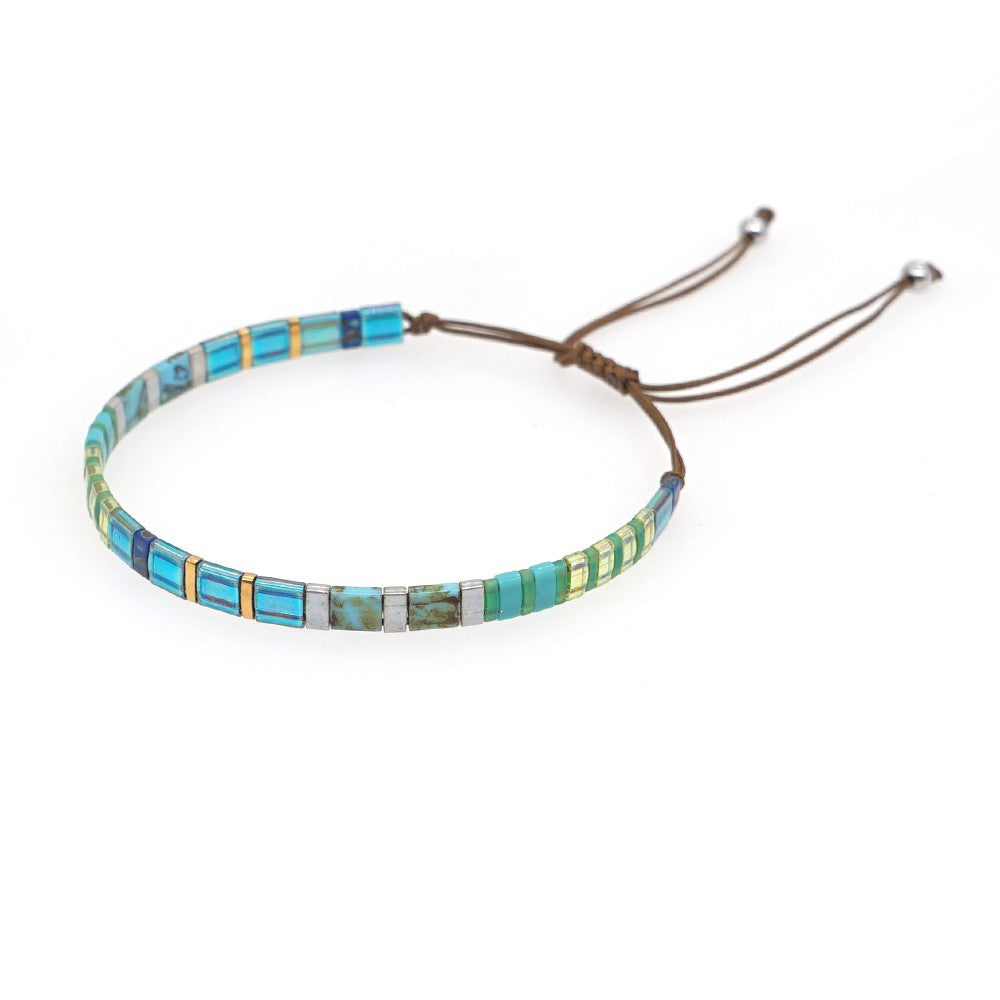 Handwoven Glass Bead Ethnic Bracelet