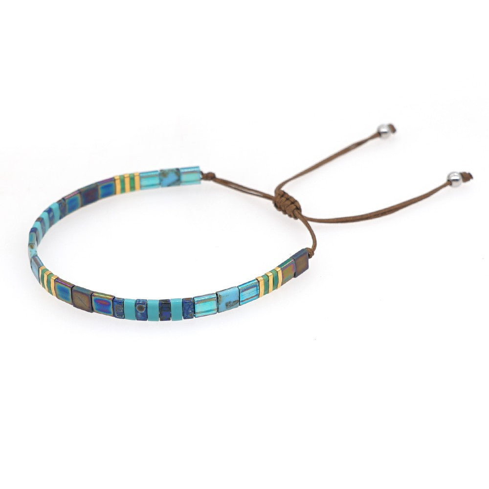 Handwoven Glass Bead Ethnic Bracelet