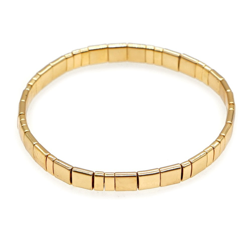 Handwoven Glass Bead Geometric Bracelet