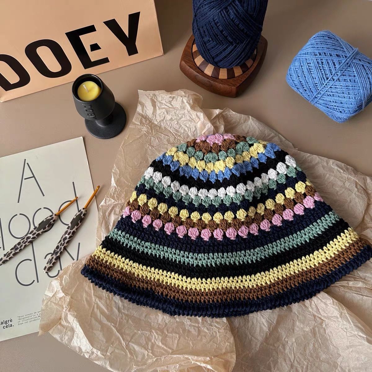 Handwoven Hollow Cotton Fisherman Hat