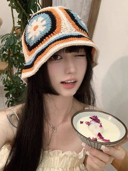 Handwoven Hollow Cotton Fisherman Hat