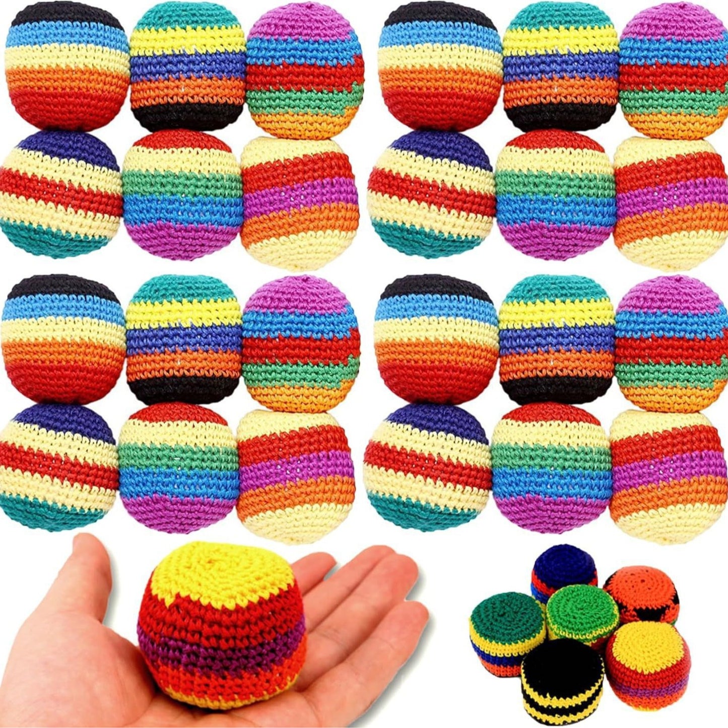 Handwoven Knitted Footbag