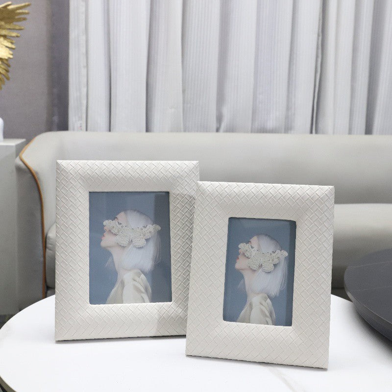 Handwoven Leather Photo Frame