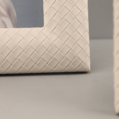 Handwoven Leather Photo Frame