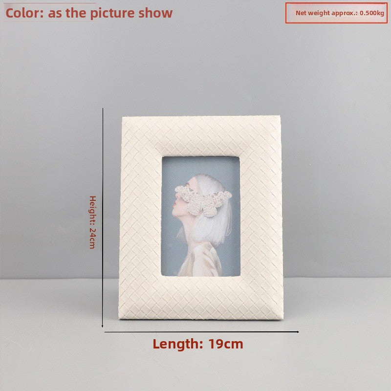 Handwoven Leather Photo Frame