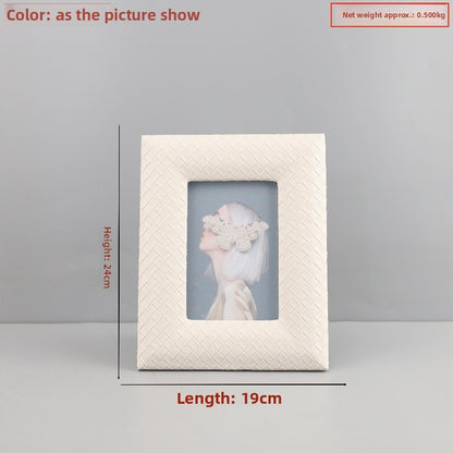Handwoven Leather Photo Frame