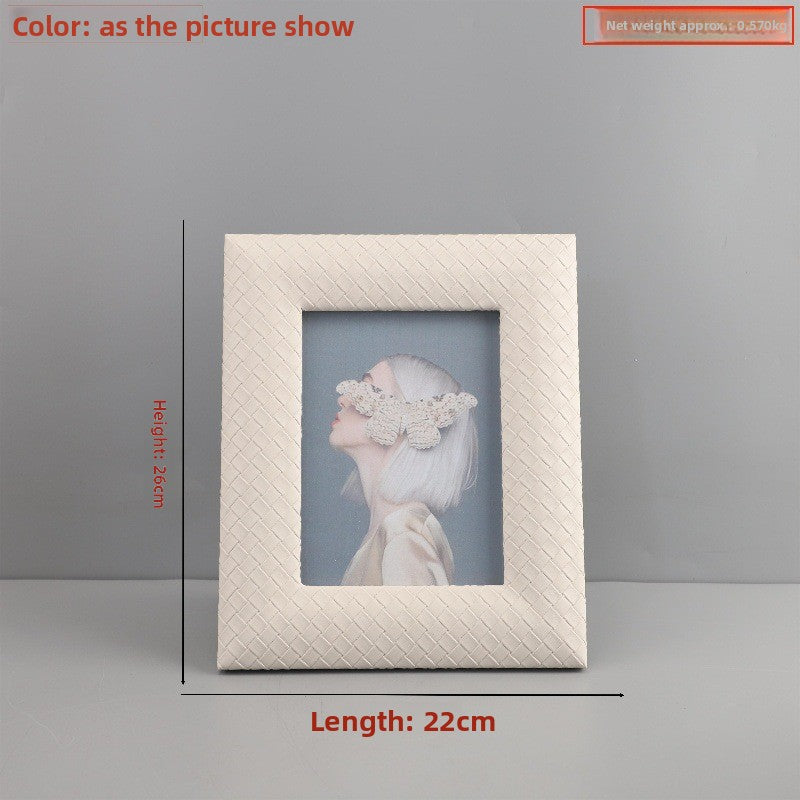 Handwoven Leather Photo Frame