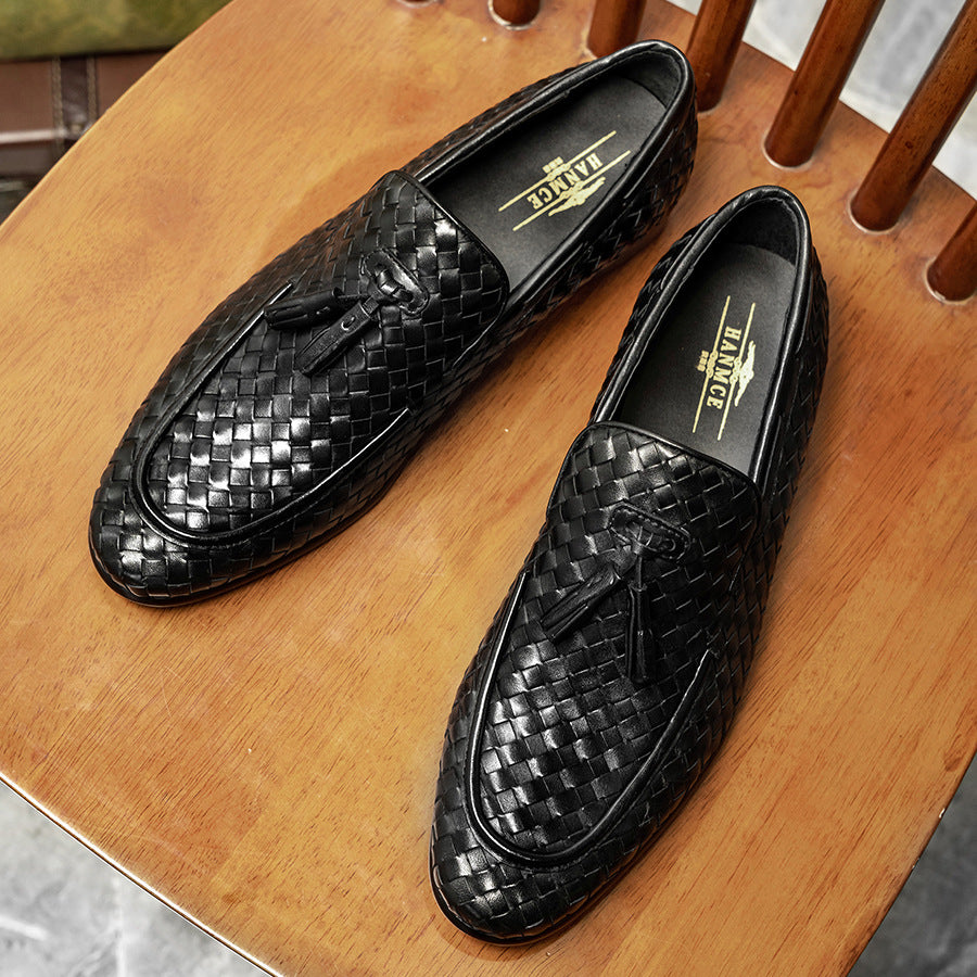 Handwoven Leather Tassel Loafers