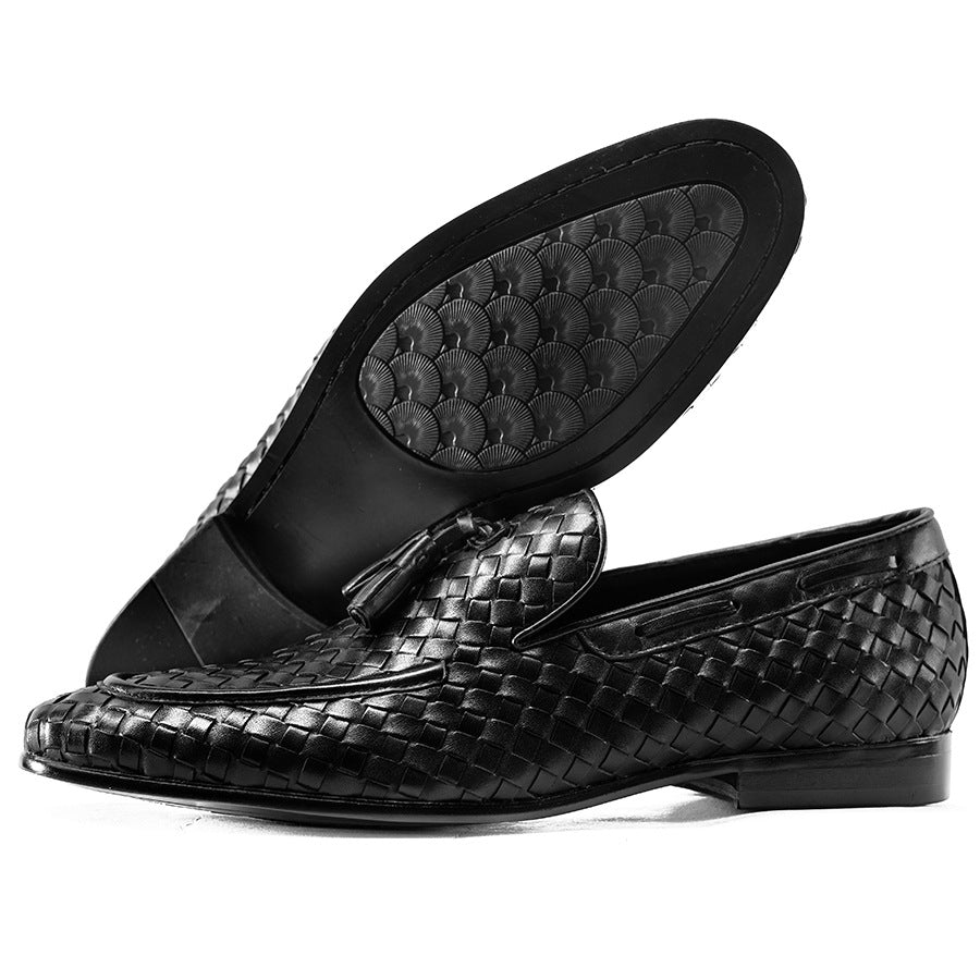Handwoven Leather Tassel Loafers