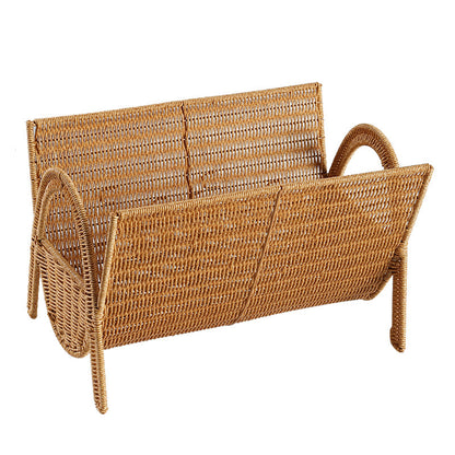 Handwoven Magazine Storage Rack Floor Bookshelf