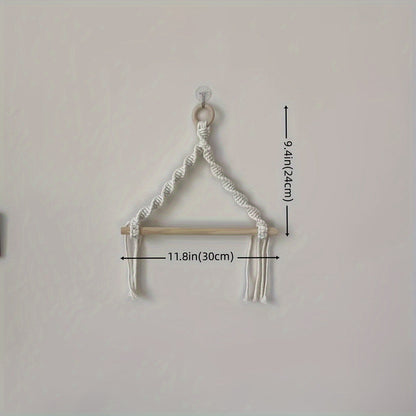 Handwoven Nordic Wall Hanging Towel Rack