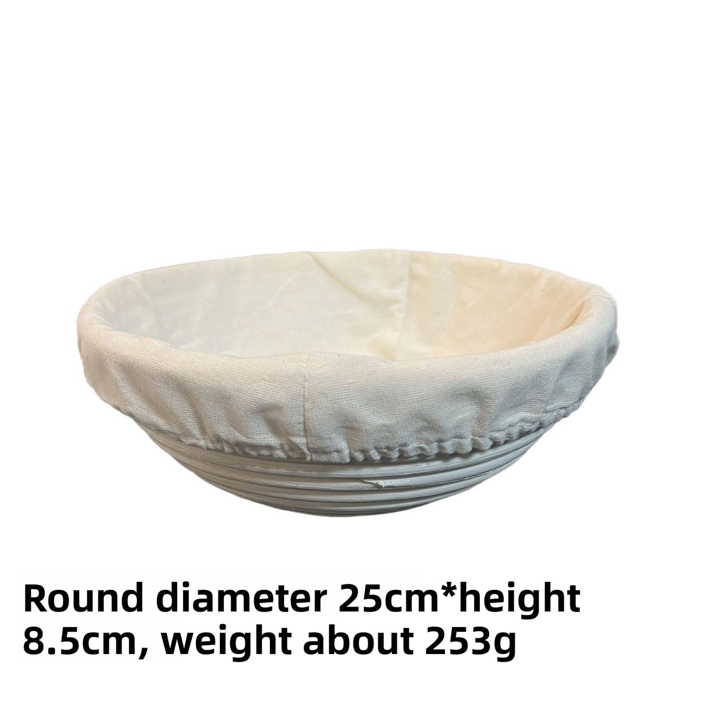 Handwoven Rattan Fermentation Basket with Cloth Cover