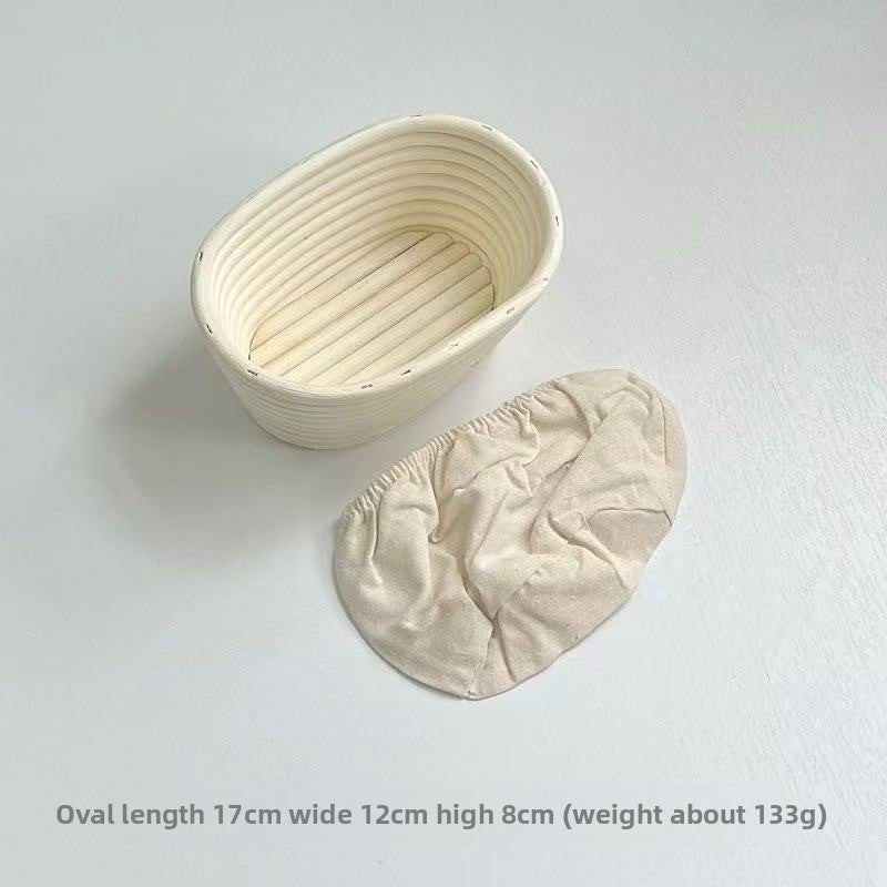 Handwoven Rattan Fermentation Basket with Cloth Cover