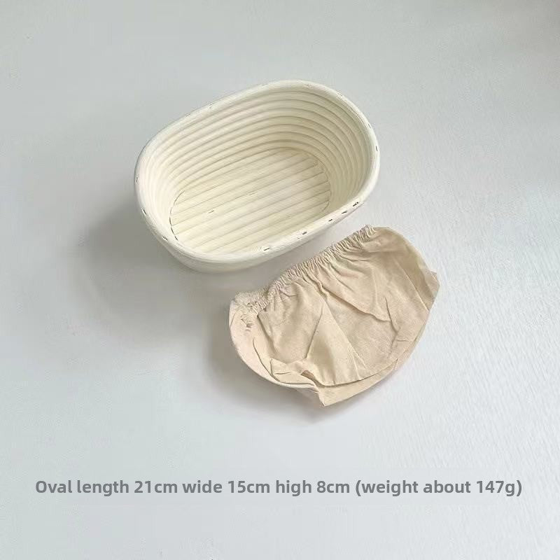 Handwoven Rattan Fermentation Basket with Cloth Cover