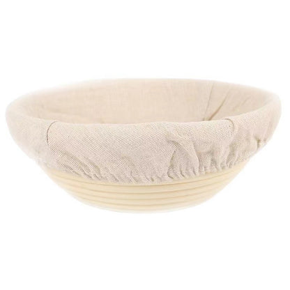 Handwoven Rattan Fermentation Basket with Cloth Cover