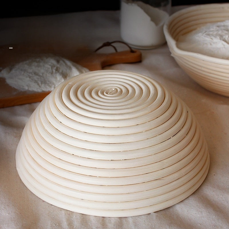 Handwoven Rattan Fermentation Basket with Cloth Cover