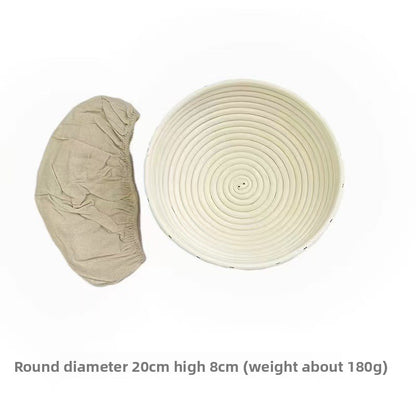 Handwoven Rattan Fermentation Basket with Cloth Cover