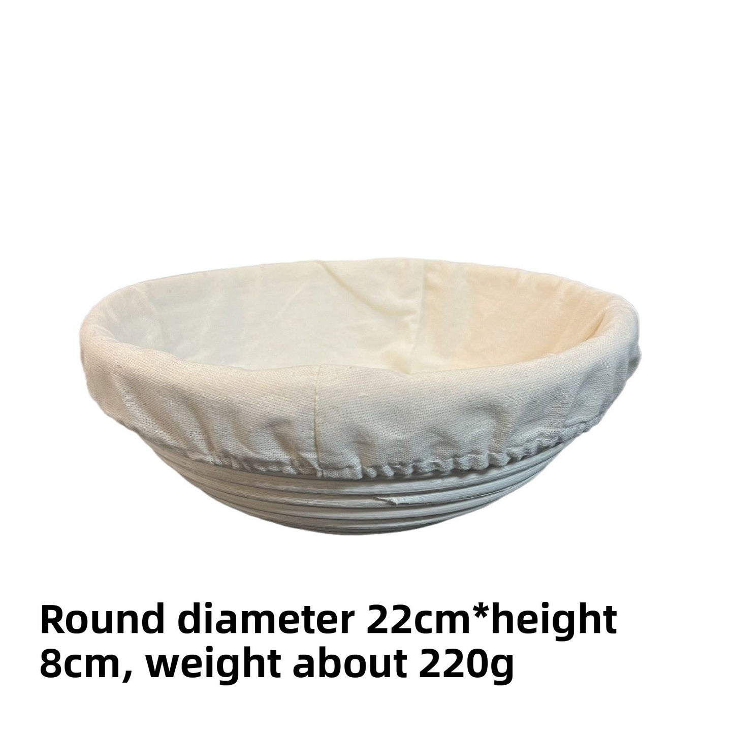 Handwoven Rattan Fermentation Basket with Cloth Cover