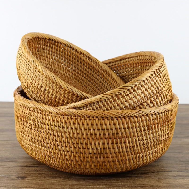 Handwoven Rattan Storage Basket