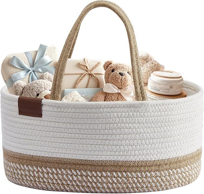 Handwoven Storage Basket with Removable Compartments