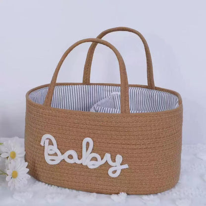 Handwoven Storage Basket with Removable Compartments