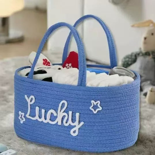 Handwoven Storage Basket with Removable Compartments