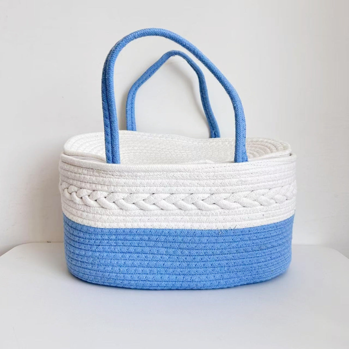 Handwoven Storage Basket with Removable Compartments